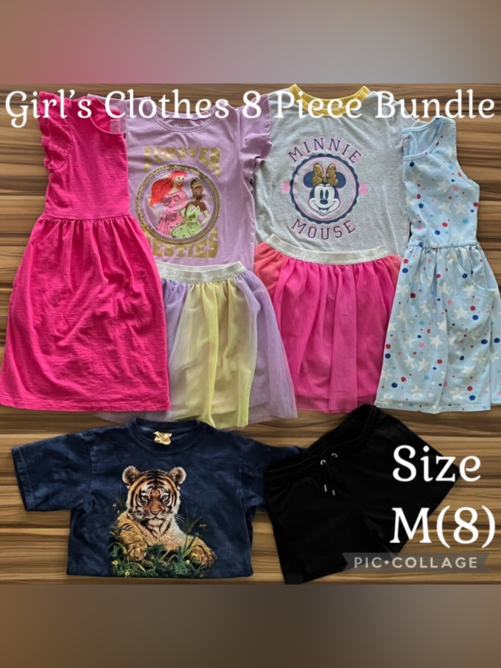 Girls Clothes 8 Piece Bundle All In Motion Cat & Jack Jumping Beans Size M(8)
